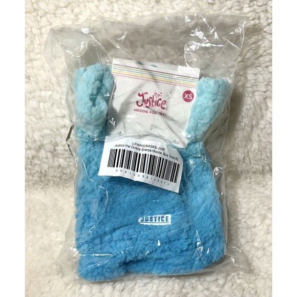 Justice Pet Ombre Sherpa Hoodie Dog Jacket Tonsl Blue Size XS NWT - Picture 2 of 3